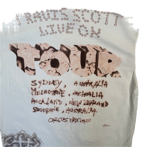 Travis Scott Circus Maximus 2024 Australia Tour Tee White Large DEADSTOCK - Picture 7 of 8